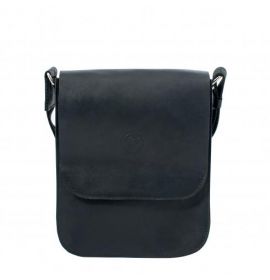 Мужская сумка планшет кожаная черная VS 214-2
