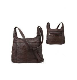 Польская кожная женская сумка коричневая BPL 001