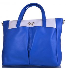 Женская сумка шоппер из кожезаменителя FARFALLA (ФАРФАЛЛА) WR82307-white