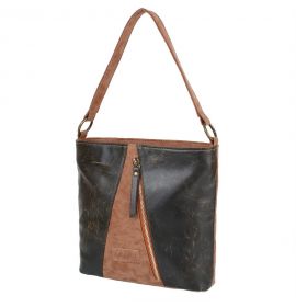 Сумка повседневная (шоппер) Laskara Женская сумка из качественного кожезаменителя LASKARA (ЛАСКАРА) LK10204-2-choco-camel