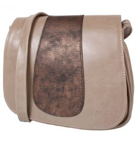 Сумка-почтальонка (мессенджер) Laskara Женская кожаная сумка LASKARA (ЛАСКАРА) LK-DD217-tauhe-bronze