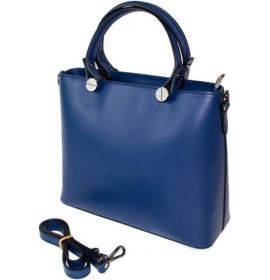Итальянская кожаная женская сумка синяя BD 4611/11