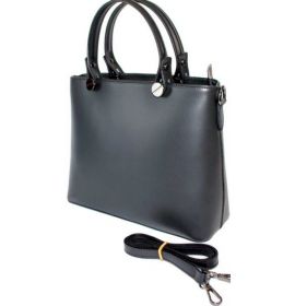 Итальянская кожаная женская сумка черная BD 4611