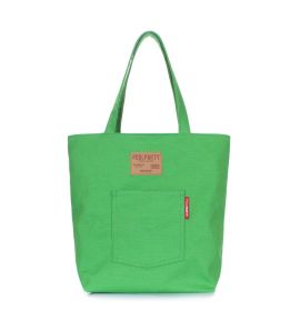 Коттоновая сумка женская зеленая POOLPARTY Arizona
