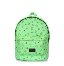 Рюкзак стеганый зеленый с уточками POOLPARTY