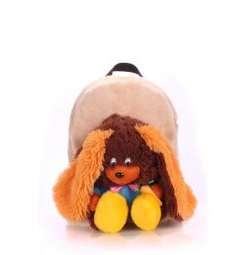 Детский рюкзак с зайцем бежевый POOLPARTY 
