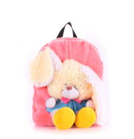 Детский рюкзак с зайцем розовый