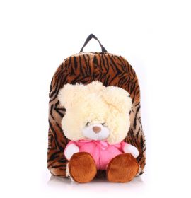 Детский рюкзак коричневый с медведем