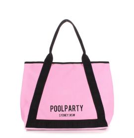 Коттоновая женская сумка розовая POOLPARTY Laguna