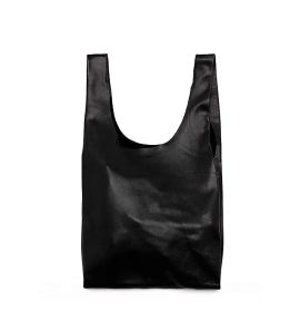 Кожаная женская сумка черная POOLPARTY Tote