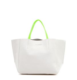 Кожаная женская сумка белая POOLPARTY Soho