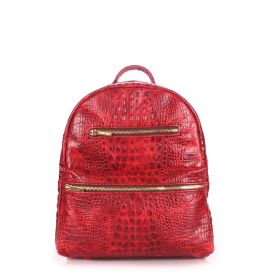Рюкзак женский кожаный красный POOLPARTY Mini