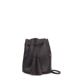 Женская сумка на завязках черная 