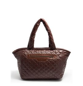 Стеганая сумка коричневая POOLPARTY Cocoon