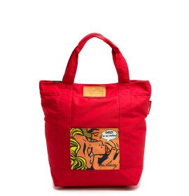 Коттоновая женская сумка красная 