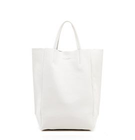 Кожаная женская сумка белая POOLPARTY BigSoho