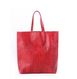 Кожаная женская сумка красная POOLPARTY City