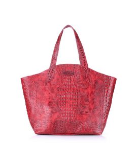 Кожаная женская сумка красная POOLPARTY Fiore