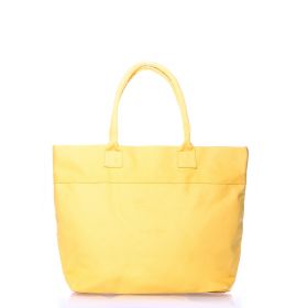 Коттоновая женская сумка желтая POOLPARTY Paradise