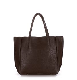 Кожаная женская сумка коричневая POOLPARTY Soho