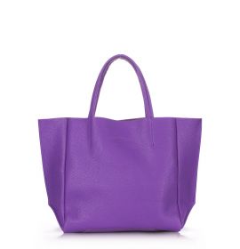 Кожаная женская сумка фиолетовая POOLPARTY Soho