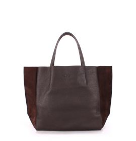Кожаная коричневая женская сумка POOLPARTY Soho
