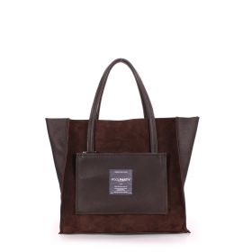 Кожаная женская коричневая сумка POOLPARTY Soho