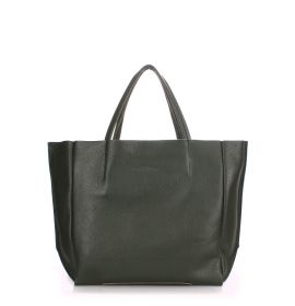 Кожаная женская сумка зеленая POOLPARTY Soho