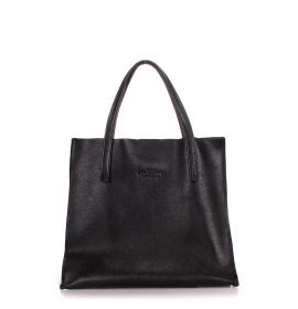 Кожаная женская сумка черная 