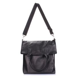 Женская кожаная сумка POOLPARTY Ultimate черная